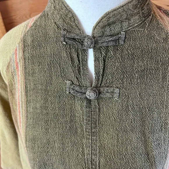 Vintage Boxy Doleman Sleeve Thai Cotton Boho Top Festival Hippie Womens Medium - Picture 7 of 13